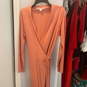 DVF wrap dress peach/pink